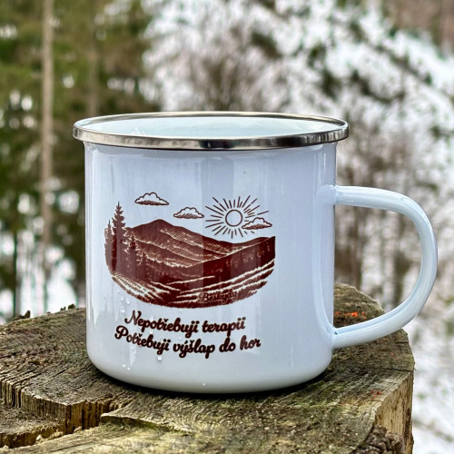 Potisk plecháčku s motivem Beskyd – reklamní potisk hrnků Beeskyd