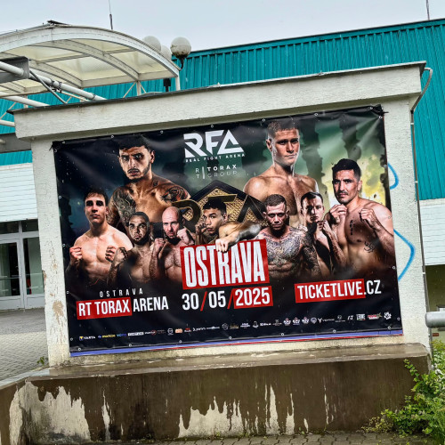 Tisk a instalace reklamního banneru pro RFA – velkoformátová reklama