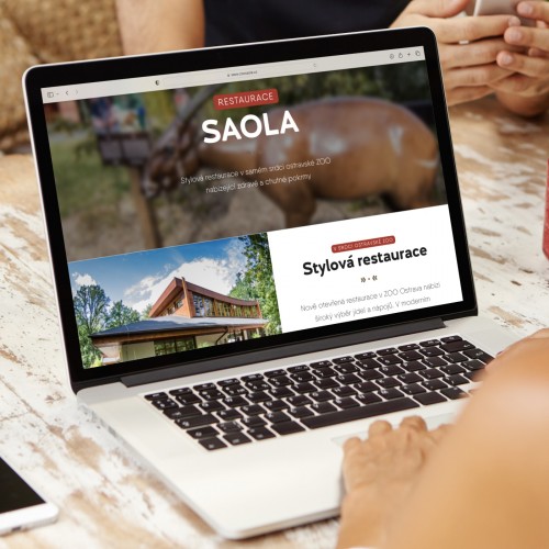 Nově otevřené restauraci Saola v ostravské ZOO jsme vytvořili moderní webové stránky s nabídkou jídel a služeb